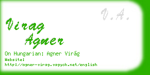 virag agner business card